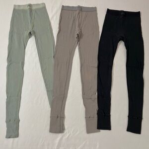 SKIMS Cotton Ribbed Rib Leggings Legging Grey Gray Green Black Bundle